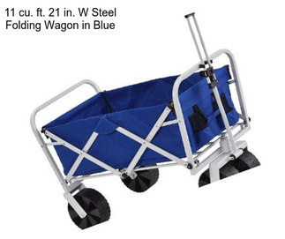 11 cu. ft. 21 in. W Steel Folding Wagon in Blue