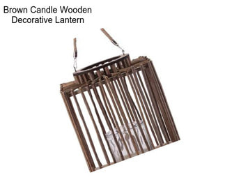 Brown Candle Wooden Decorative Lantern