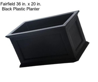 Fairfield 36 in. x 20 in. Black Plastic Planter