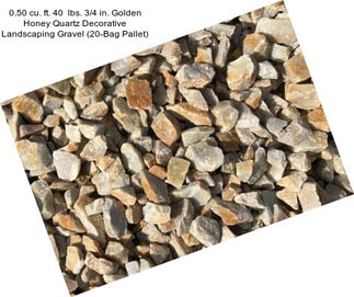 0.50 cu. ft. 40  lbs. 3/4 in. Golden Honey Quartz Decorative Landscaping Gravel (20-Bag Pallet)