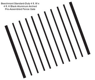 Beechmont Standard-Duty 4 ft. W x 4 ft. H Black Aluminum Arched Pre-Assembled Fence Gate