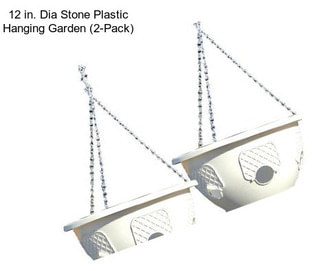 12 in. Dia Stone Plastic Hanging Garden (2-Pack)