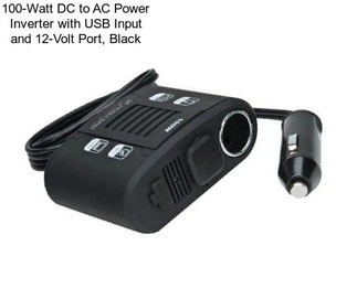 100-Watt DC to AC Power Inverter with USB Input and 12-Volt Port, Black