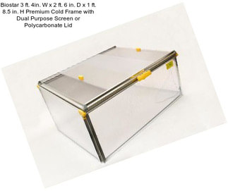 Biostar 3 ft. 4in. W x 2 ft. 6 in. D x 1 ft. 8.5 in. H Premium Cold Frame with Dual Purpose Screen or Polycarbonate Lid