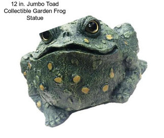 12 in. Jumbo Toad Collectible Garden Frog Statue