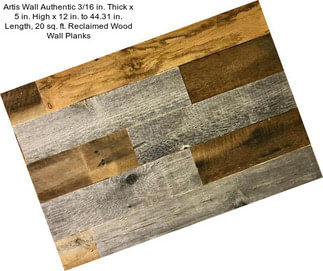 Artis Wall Authentic 3/16 in. Thick x 5 in. High x 12 in. to 44.31 in. Length, 20 sq. ft. Reclaimed Wood Wall Planks