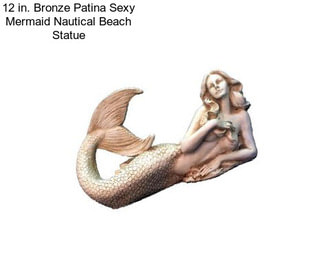 12 in. Bronze Patina Sexy Mermaid Nautical Beach Statue