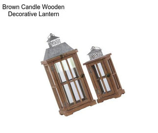 Brown Candle Wooden Decorative Lantern