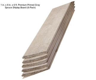 1 in. x 8 in. x 6 ft. Premium Primed Gray Spruce Shiplap Board (6-Pack)