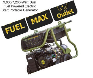 9,000/7,200-Watt Dual Fuel Powered Electric Start Portable Generator