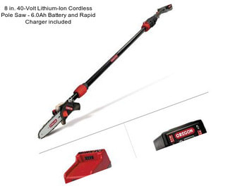 8 in. 40-Volt Lithium-Ion Cordless Pole Saw - 6.0Ah Battery and Rapid Charger included