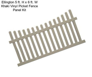 Ellington 5 ft. H x 6 ft. W Khaki Vinyl Picket Fence Panel Kit