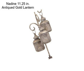 Nadine 11.25 in. Antiqued Gold Lantern