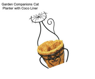 Garden Companions Cat Planter with Coco Liner