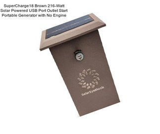 SuperCharge18 Brown 216-Watt Solar Powered USB Port Outlet Start Portable Generator with No Engine