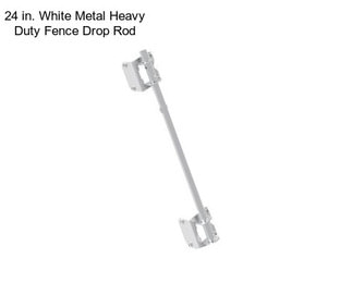 24 in. White Metal Heavy Duty Fence Drop Rod