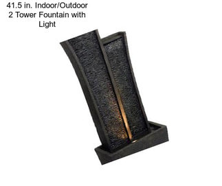 41.5 in. Indoor/Outdoor 2 Tower Fountain with Light