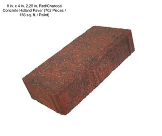 8 in. x 4 in. 2.25 in. Red/Charcoal Concrete Holland Paver (702 Pieces / 156 sq. ft. / Pallet)