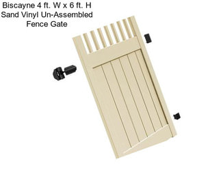 Biscayne 4 ft. W x 6 ft. H Sand Vinyl Un-Assembled Fence Gate