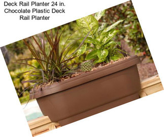 Deck Rail Planter 24 in. Chocolate Plastic Deck Rail Planter