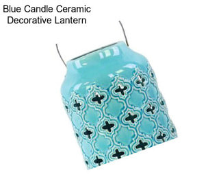 Blue Candle Ceramic Decorative Lantern