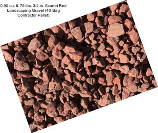 0.90 cu. ft. 75 lbs. 3/4 in. Scarlet Red Landscaping Gravel (40-Bag Contractor Pallet)