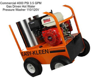 Commercial 4000 PSI 3.5 GPM Gas Driven Hot Water Pressure Washer 110/120V