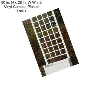 80 in. H x 28 in. W White Vinyl Camelot Planter Trellis