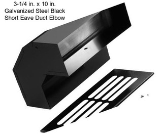 3-1/4 in. x 10 in. Galvanized Steel Black Short Eave Duct Elbow