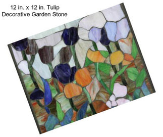 12 in. x 12 in. Tulip Decorative Garden Stone