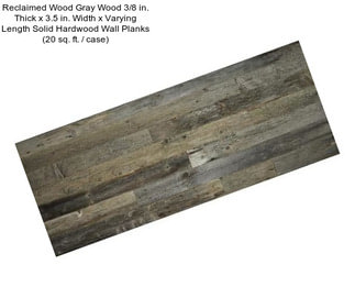 Reclaimed Wood Gray Wood 3/8 in. Thick x 3.5 in. Width x Varying Length Solid Hardwood Wall Planks (20 sq. ft. / case)