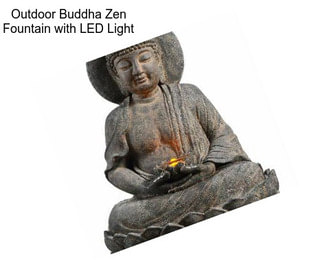 Outdoor Buddha Zen Fountain with LED Light