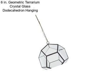 6 in. Geometric Terrarium Crystal Glass Dodecahedron Hanging