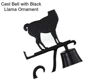 Cast Bell with Black Llama Ornament