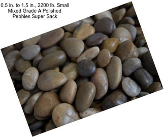 0.5 in. to 1.5 in., 2200 lb. Small Mixed Grade A Polished Pebbles Super Sack