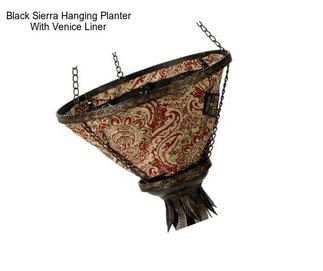 Black Sierra Hanging Planter With Venice Liner