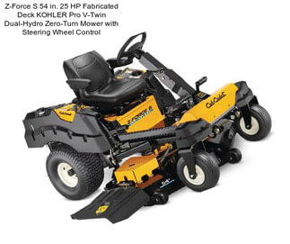 Z-Force S 54 in. 25 HP Fabricated Deck KOHLER Pro V-Twin Dual-Hydro Zero-Turn Mower with Steering Wheel Control