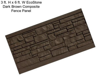 3 ft. H x 6 ft. W EcoStone Dark Brown Composite Fence Panel