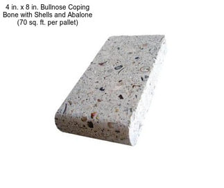 4 in. x 8 in. Bullnose Coping Bone with Shells and Abalone (70 sq. ft. per pallet)