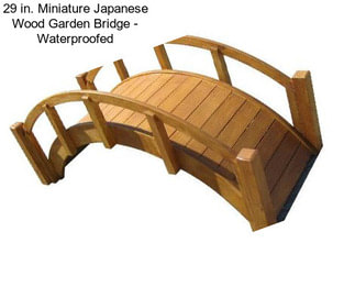 29 in. Miniature Japanese Wood Garden Bridge - Waterproofed