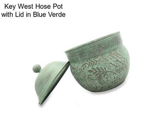 Key West Hose Pot with Lid in Blue Verde
