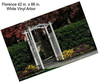 Florence 42 in. x 86 in. White Vinyl Arbor