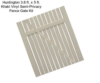 Huntington 3.8 ft. x 5 ft. Khaki Vinyl Semi-Privacy Fence Gate Kit
