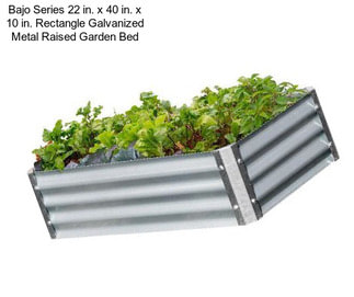 Bajo Series 22 in. x 40 in. x 10 in. Rectangle Galvanized Metal Raised Garden Bed