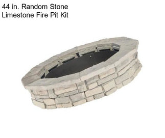 44 in. Random Stone Limestone Fire Pit Kit