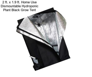 2 ft. x 1.9 ft. Home Use Dismountable Hydroponic Plant Black Grow Tent