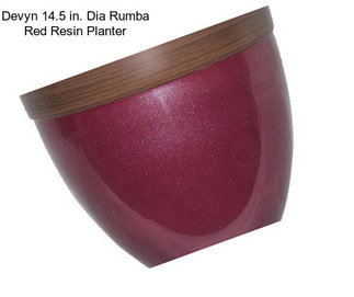 Devyn 14.5 in. Dia Rumba Red Resin Planter