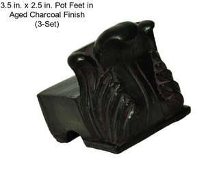 3.5 in. x 2.5 in. Pot Feet in Aged Charcoal Finish (3-Set)