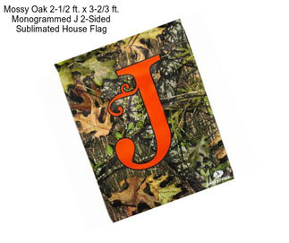 Mossy Oak 2-1/2 ft. x 3-2/3 ft. Monogrammed J 2-Sided Sublimated House Flag