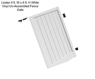 Linden 4 ft. W x 6 ft. H White Vinyl Un-Assembled Fence Gate